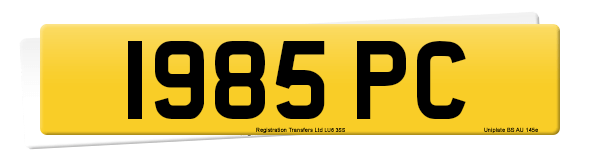 Registration number 1985 PC